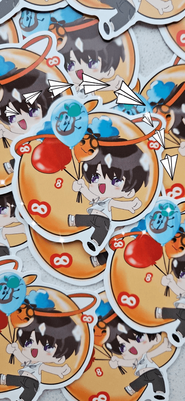 Stickers lads balloon