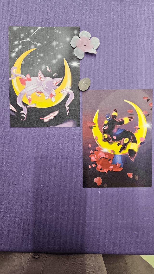 A6 Postcard umbreon & espeon 
