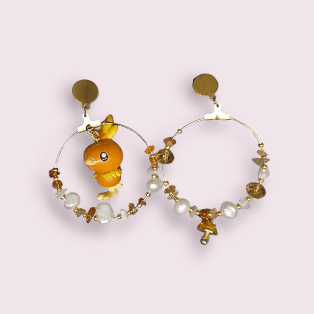 Torchic gold zirconia steen of paddenstoel