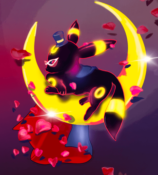 A6 Postcard umbreon &amp; espeon 